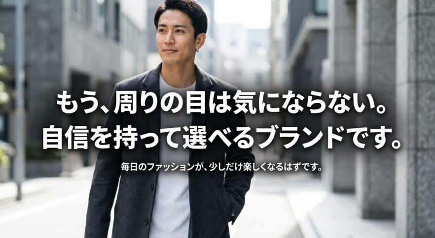 もう、周りの目は気にならない。自信を持って選べるブランドです。毎日のファッションが、少しだけ楽しくなるはずです