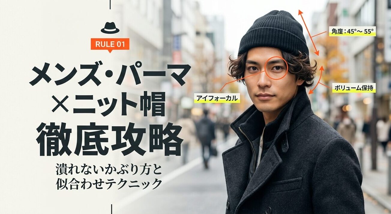 メンズ・パーマ×ニット帽の正解コーデとオシャレに見せる秘訣を紹介