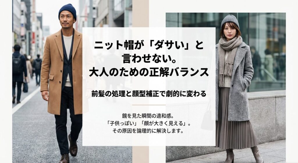 ニット帽の前髪がダサい原因は？似合う被り方を男女・顔型別に解説