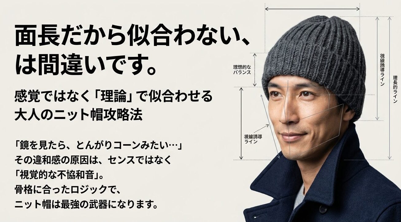 面長メンズはニット帽が似合わない原因と似合う選び方・被り方10選
