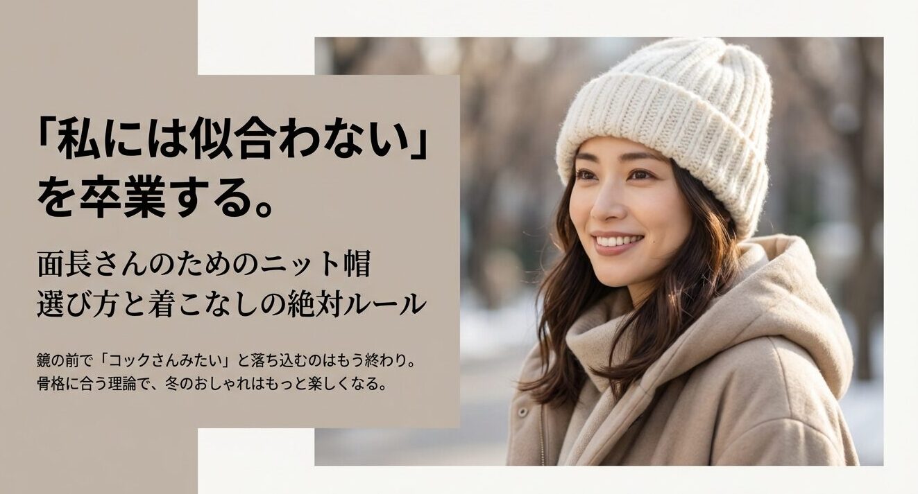 面長レディースのためのニット帽選び方と着こなしの絶対ルール