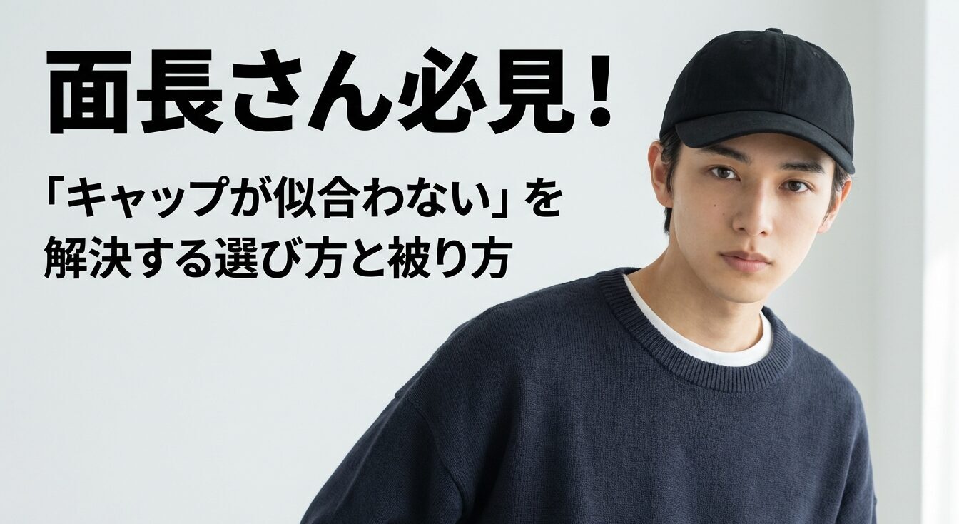 面長がキャップは似合わない原因と選び方！似合う被り方を徹底解説