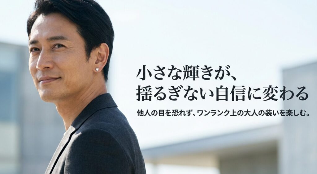小さな輝きが、揺るぎない自信に変わる。他人の目を恐れず、ワンランク上の大人の装いを楽しむ。