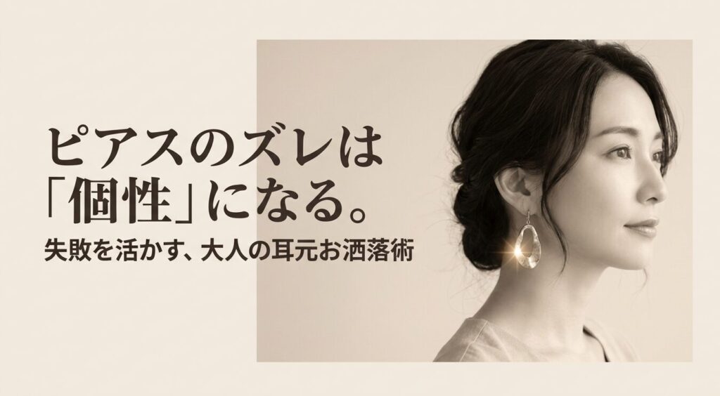 ピアスのズレは個性になる。失敗を活かす大人の耳元お洒落術