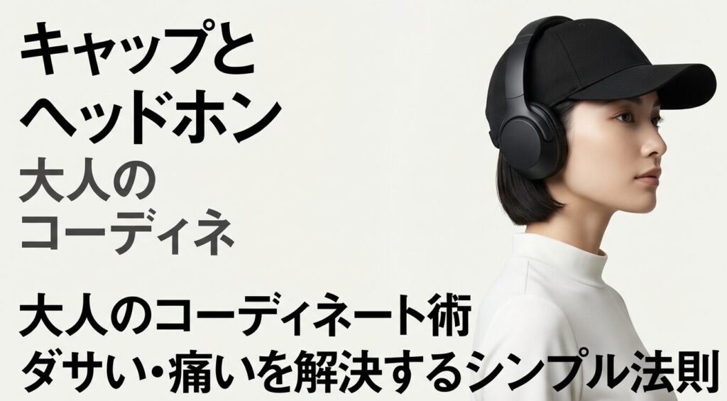 キャップとヘッドホンを組み合わせる大人のコーディネート術のタイトル画像