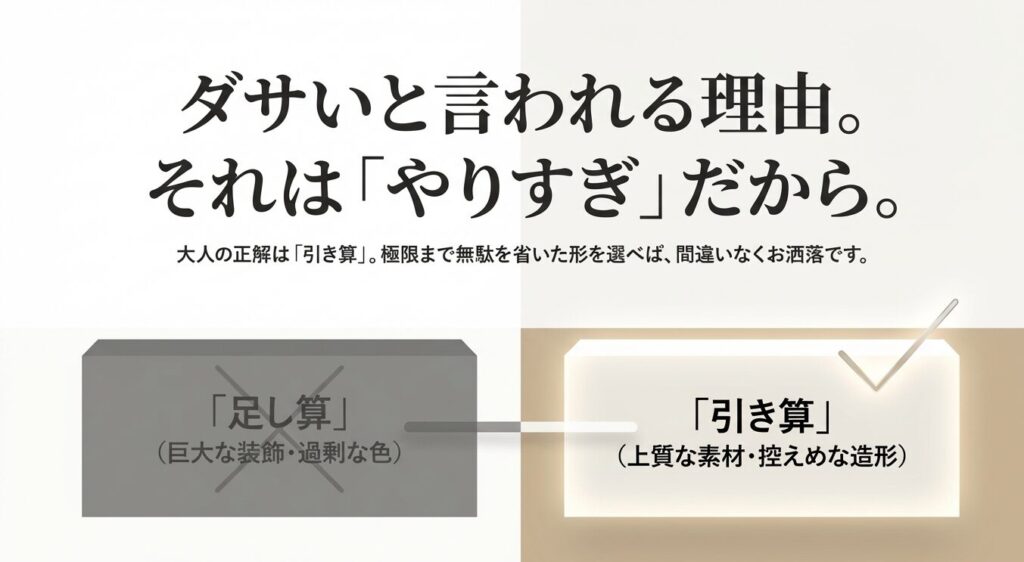ダサいと言われないための大人の正解は引き算のスタイル