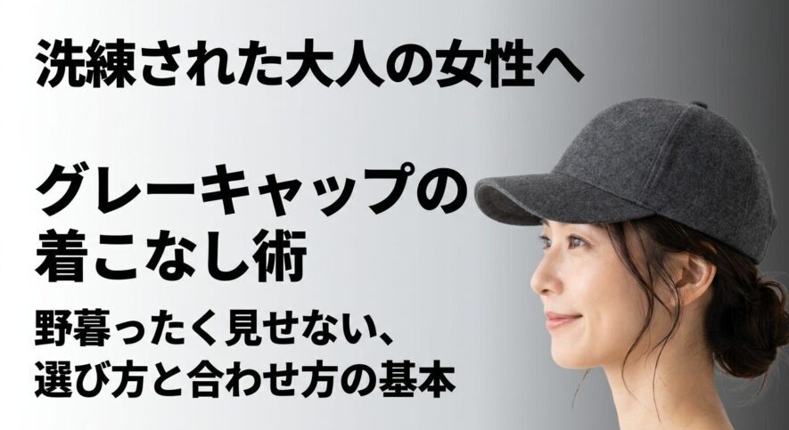 洗練された大人の女性へ向けたグレーキャップの着こなし術と選び方の基本