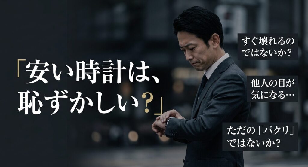 安い時計は恥ずかしい?パクリではないか?といったネット上の疑問をまとめたスライド