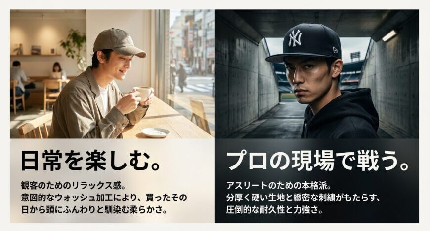 日常を楽しむ47と、プロの現場で戦うニューエラのブランドルーツの違い