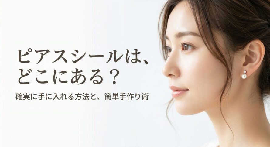 ピアスシールの確実な入手方法と手作り術を解説するタイトルスライド