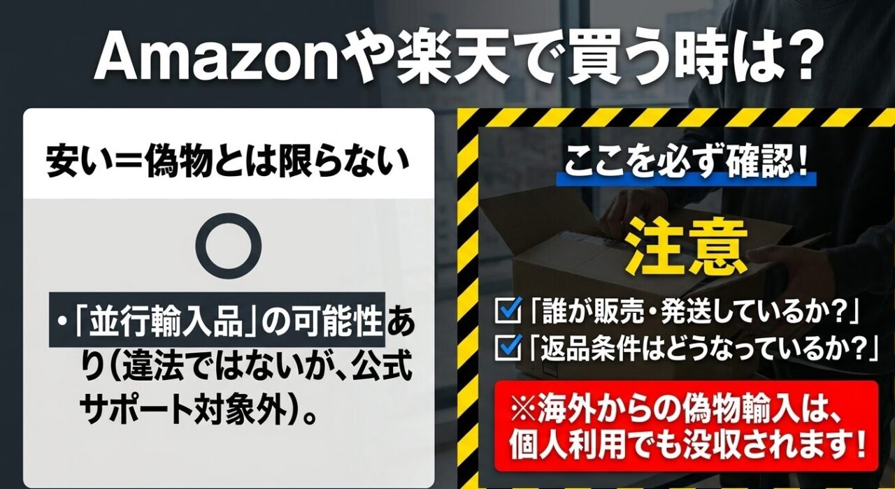 Amazonや楽天で安いニューエラを買う時は、誰が販売・発送しているか、返品条件はどうなっているかを必ず確認する